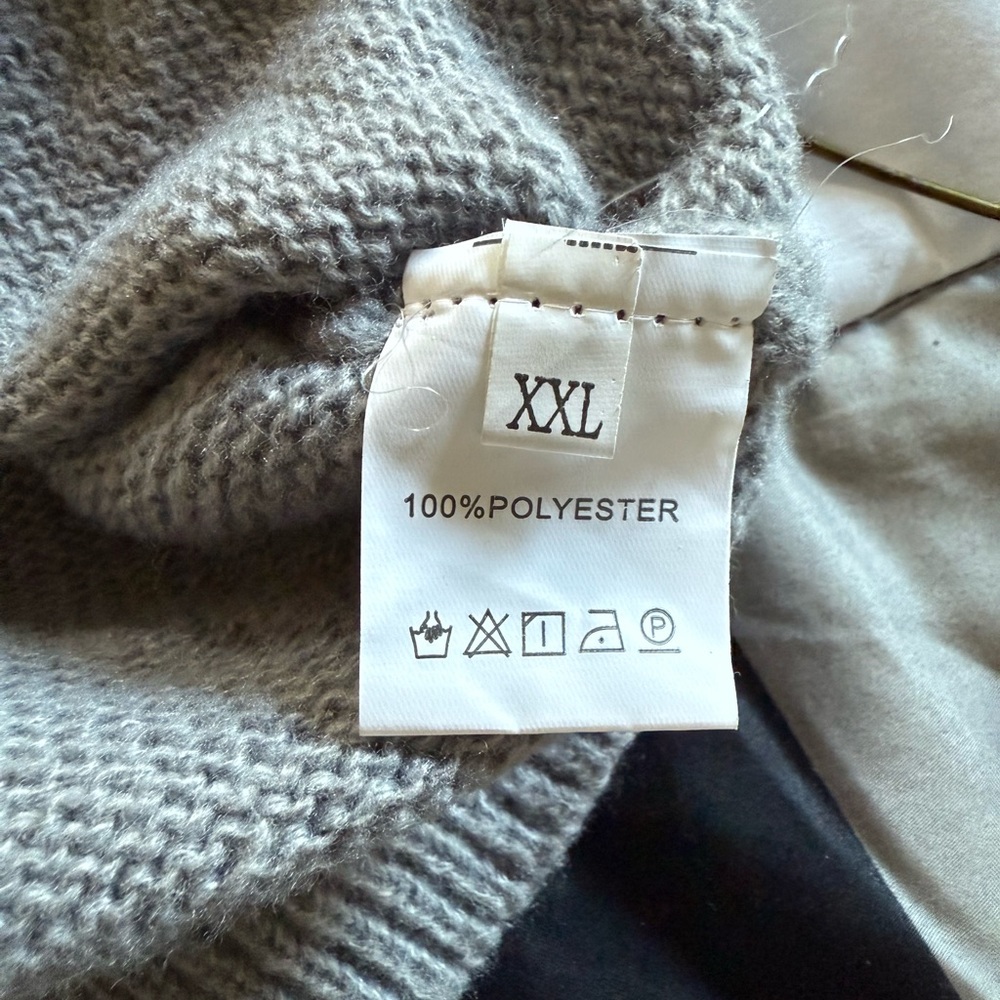 Gray Ruffled Button-Up Sweater - Picture 4 of 5
